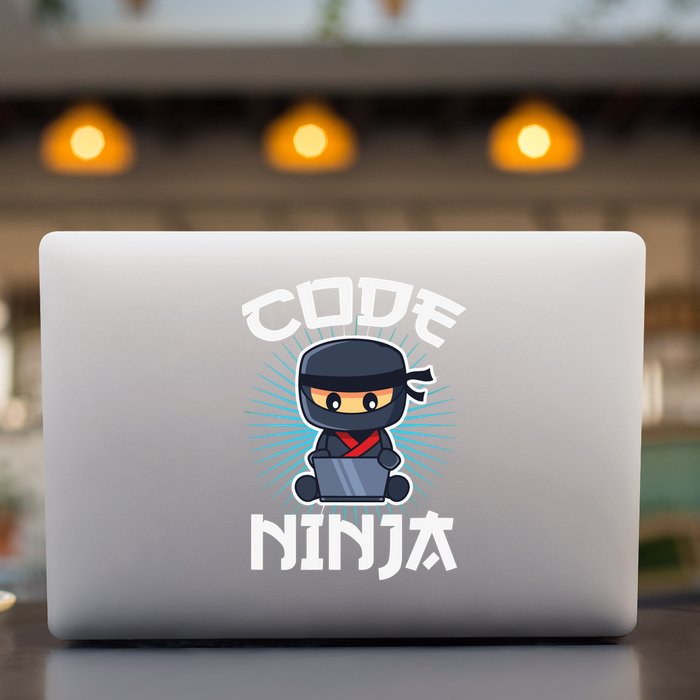 Code Ninja Programmer Coder Computer Programming Coding Permanent Decal Sticker