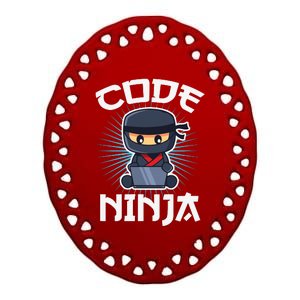 Code Ninja Programmer Coder Computer Programming Coding Ceramic Oval Ornament