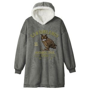 Canyonlands National Park Utah Great Horned Owl Souvenir Hooded Wearable Blanket