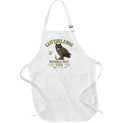 Canyonlands National Park Utah Great Horned Owl Souvenir Full-Length Apron With Pockets