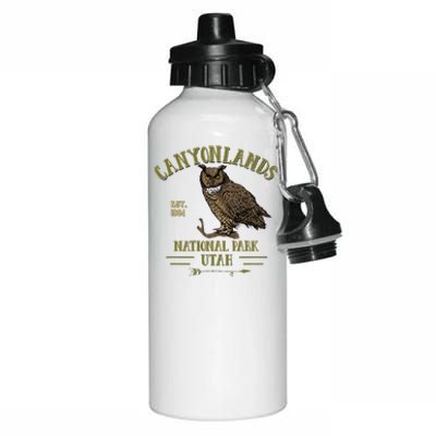 Canyonlands National Park Utah Great Horned Owl Souvenir Aluminum Water Bottle