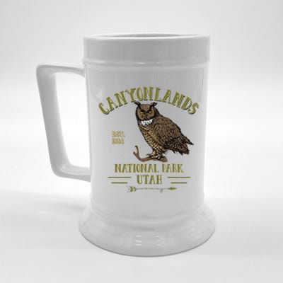 Canyonlands National Park Utah Great Horned Owl Souvenir Beer Stein