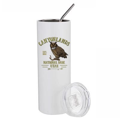 Canyonlands National Park Utah Great Horned Owl Souvenir Stainless Steel Tumbler