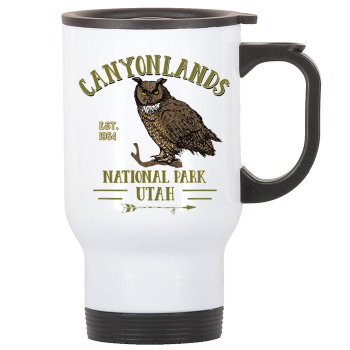 Canyonlands National Park Utah Great Horned Owl Souvenir Stainless Steel Travel Mug