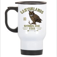 Canyonlands National Park Utah Great Horned Owl Souvenir Stainless Steel Travel Mug