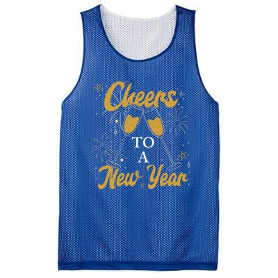 Cheers Nye Party Gift Fireworks Champagne Happy New Year Great Gift Mesh Reversible Basketball Jersey Tank