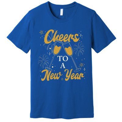 Cheers Nye Party Gift Fireworks Champagne Happy New Year Great Gift Premium T-Shirt