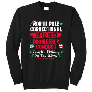 Christmas North Pole Correctional Disorderly Conduct Caught Elves Xmas Gift Sweatshirt