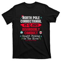 Christmas North Pole Correctional Disorderly Conduct Caught Elves Xmas Gift T-Shirt