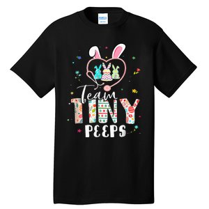 Cute NICU PICU L&D Nurse Easter Day Stethoscope Cute Bunny Tall T-Shirt