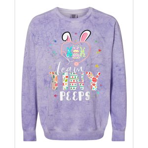 Cute NICU PICU L&D Nurse Easter Day Stethoscope Cute Bunny Colorblast Crewneck Sweatshirt