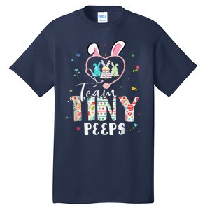 Cute NICU PICU L&D Nurse Easter Day Stethoscope Cute Bunny Tall T-Shirt