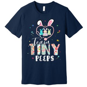 Cute NICU PICU L&D Nurse Easter Day Stethoscope Cute Bunny Premium T-Shirt