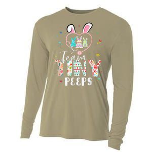 Cute NICU PICU L&D Nurse Easter Day Stethoscope Cute Bunny Cooling Performance Long Sleeve Crew