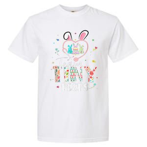 Cute NICU PICU L&D Nurse Easter Day Stethoscope Cute Bunny Garment-Dyed Heavyweight T-Shirt