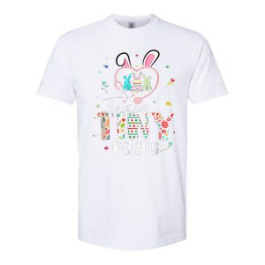 Cute NICU PICU L&D Nurse Easter Day Stethoscope Cute Bunny Softstyle CVC T-Shirt