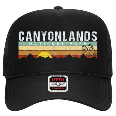 Canyonlands National Park Utah Camping Hiking High Crown Mesh Back Trucker Hat