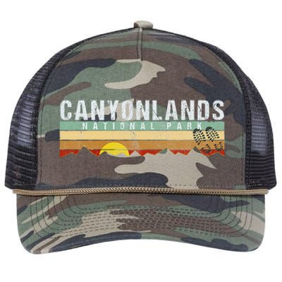 Canyonlands National Park Utah Camping Hiking Retro Rope Trucker Hat Cap