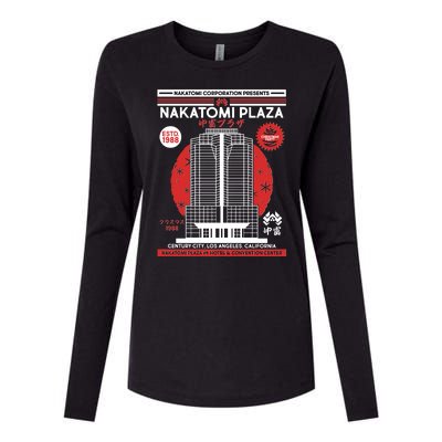 Classic Nakatomi Plaza Christmas Party Flyer Poster Womens Cotton Relaxed Long Sleeve T-Shirt