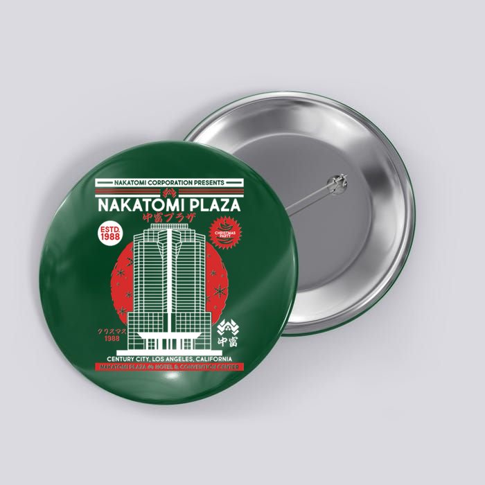 Classic Nakatomi Plaza Christmas Party Flyer Poster Button