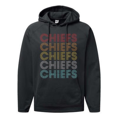 Chiefs Name Personalized Vintage Chiefs Sport Performance Fleece Hoodie