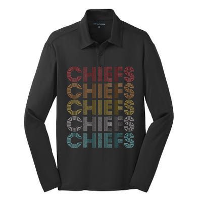 Chiefs Name Personalized Vintage Chiefs Sport Silk Touch Performance Long Sleeve Polo