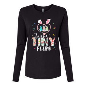 Cute NICU PICU L&D Nurse Easter Day Stethoscope Cute Bunny Womens Cotton Relaxed Long Sleeve T-Shirt