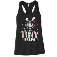 Cute NICU PICU L&D Nurse Easter Day Stethoscope Cute Bunny Women's Racerback Tank