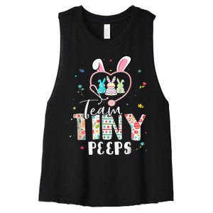 Cute NICU PICU L&D Nurse Easter Day Stethoscope Cute Bunny Women's Racerback Cropped Tank