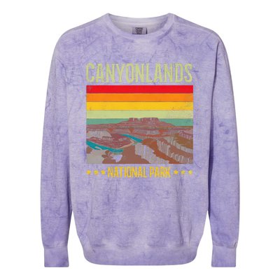 Canyonlands National Park US Vintage USA Utah State Lover Colorblast Crewneck Sweatshirt