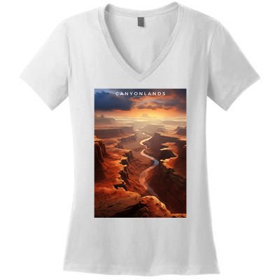 Canyonlands National Park Photographic Women's V-Neck T-Shirt