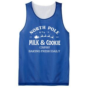 Cute North Pole Milk And Cookie Company Santa Claus Christmas Gift Mesh Reversible Basketball Jersey Tank