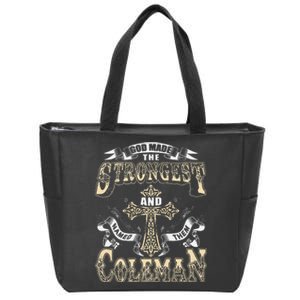 Coleman Name Personalized Coleman Zip Tote Bag