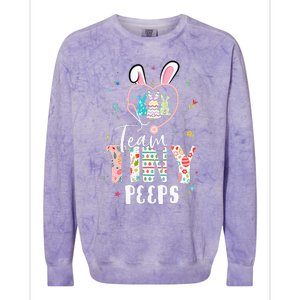 Cute NICU PICU L&D Nurse Easter Day Stethoscope Cute Bunny Colorblast Crewneck Sweatshirt