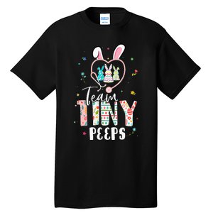 Cute NICU PICU L&D Nurse Easter Day Stethoscope Cute Bunny Tall T-Shirt