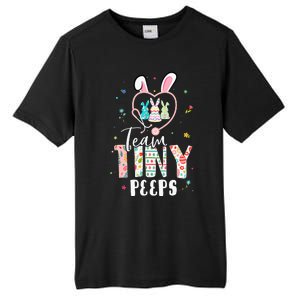 Cute NICU PICU L&D Nurse Easter Day Stethoscope Cute Bunny Tall Fusion ChromaSoft Performance T-Shirt