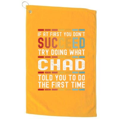 Chad Name Personalized Funny Birthday Christmas Joke Platinum Collection Golf Towel