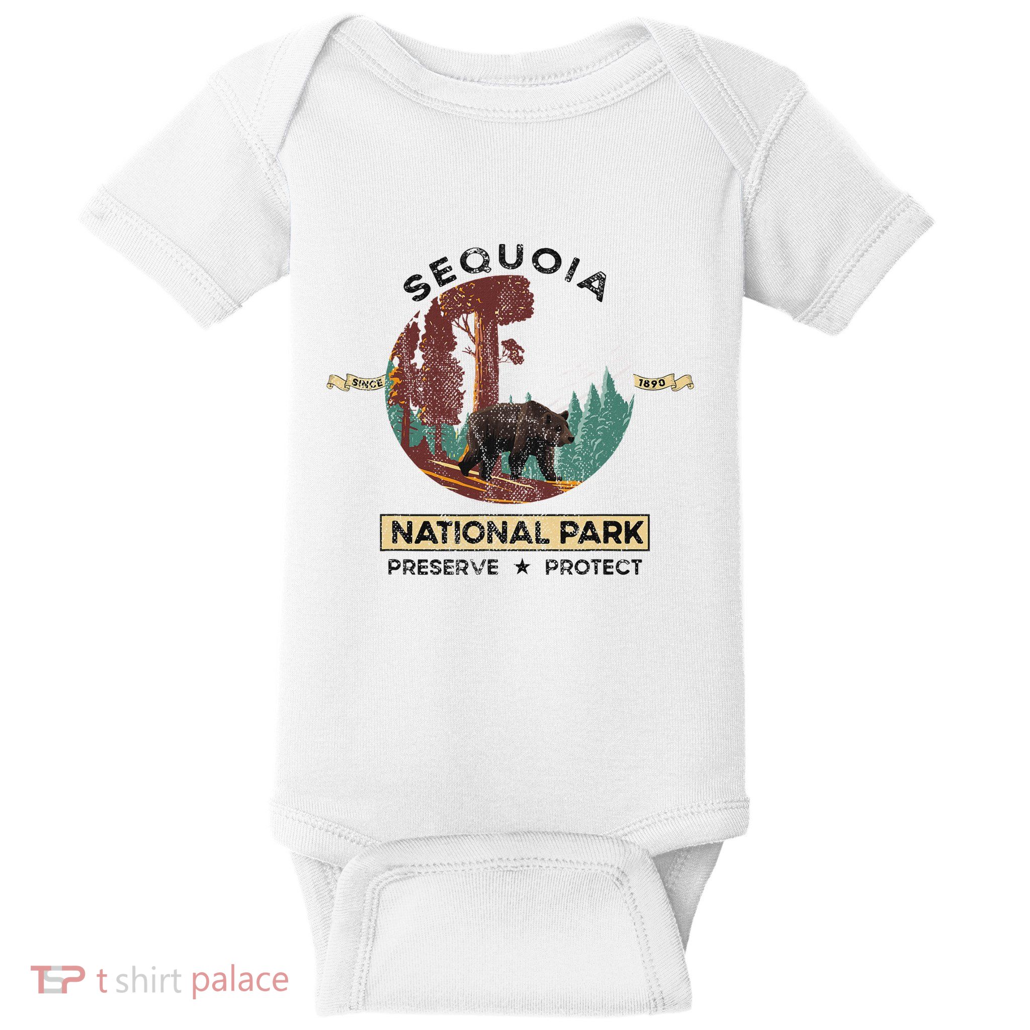 California National Park Sequoia National Park Baby Bodysuit