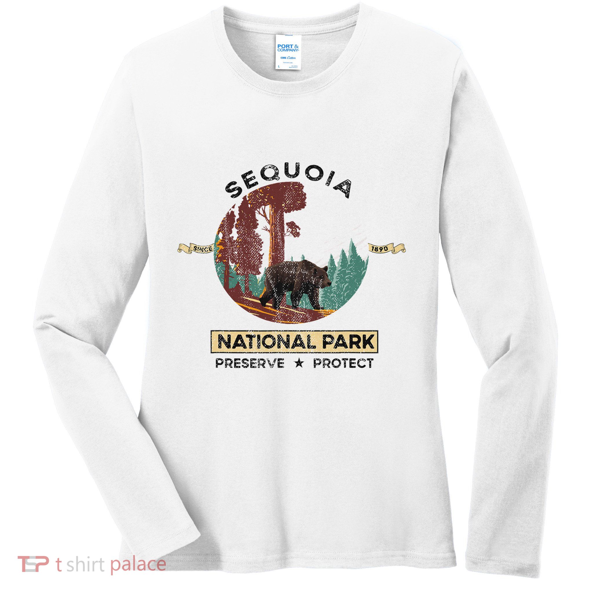 California National Park Sequoia National Park Ladies Long Sleeve Shirt