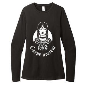 Carpe Noctem Pagan Atheist Magic Goddess Gothic Witchcraft Womens CVC Long Sleeve Shirt