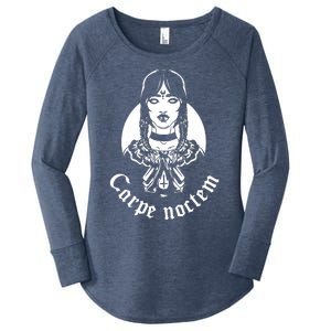 Carpe Noctem Pagan Atheist Magic Goddess Gothic Witchcraft Women's Perfect Tri Tunic Long Sleeve Shirt