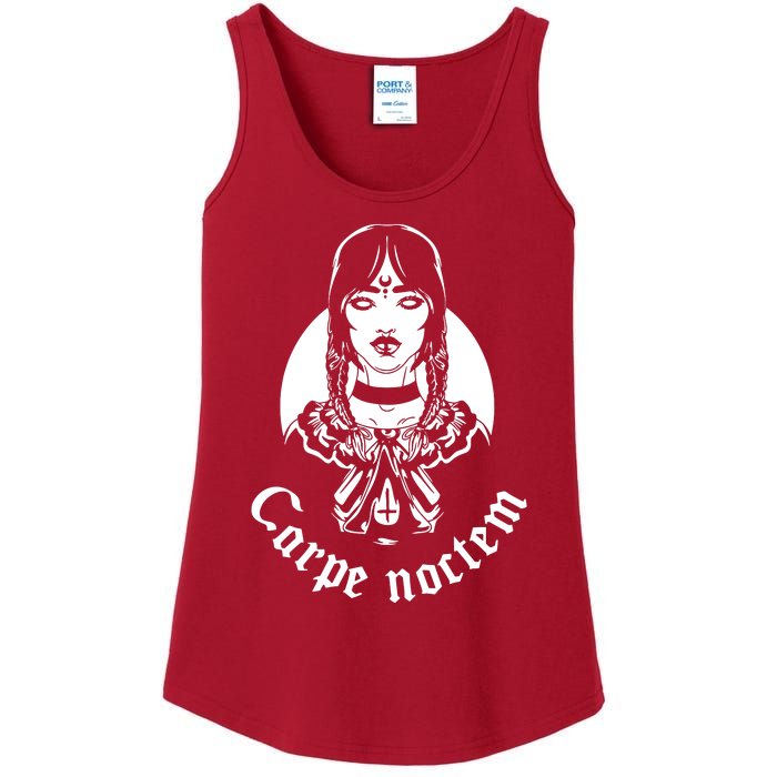 Carpe Noctem Pagan Atheist Magic Goddess Gothic Witchcraft Ladies Essential Tank