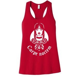 Carpe Noctem Pagan Atheist Magic Goddess Gothic Witchcraft Women's Racerback Tank