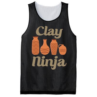 Clay Ninja Pottery Funny Ceramic Mesh Reversible Basketball Jersey Tank