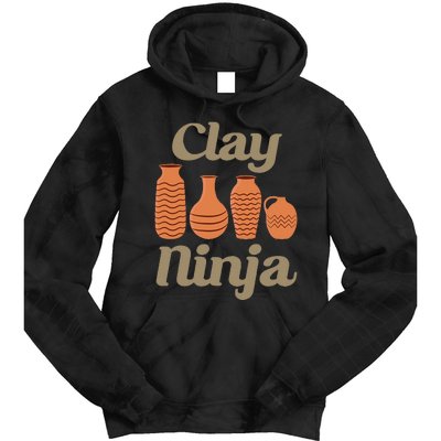 Clay Ninja Pottery Funny Ceramic Tie Dye Hoodie