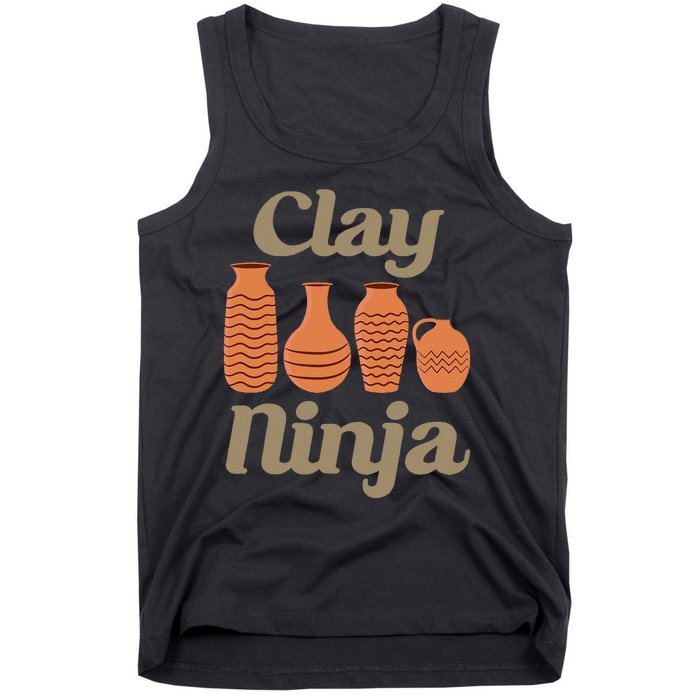 Clay Ninja Pottery Funny Ceramic Tank Top