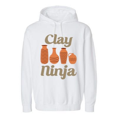 Clay Ninja Pottery Funny Ceramic Garment-Dyed Fleece Hoodie