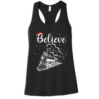 Christmas North Pole All Abroad Xmas Santa Women's Racerback Tank