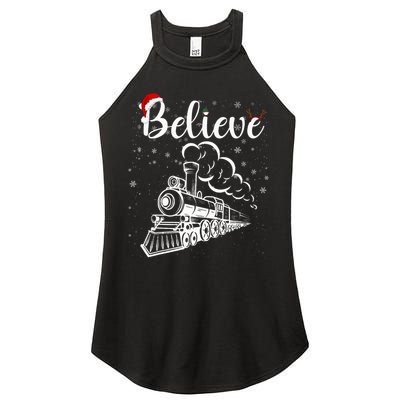 Christmas North Pole All Abroad Xmas Santa Women's Perfect Tri Rocker Tank