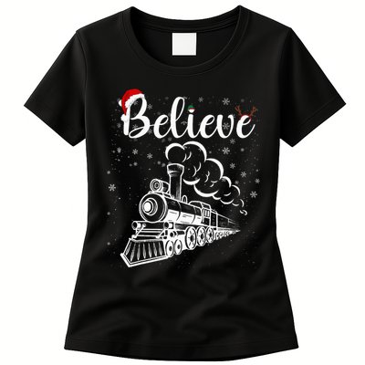 Christmas North Pole All Abroad Xmas Santa Women's T-Shirt